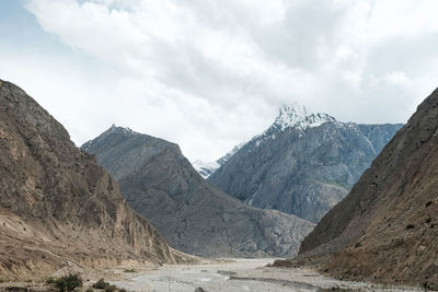 Scenic view of landscape and mountains against sky