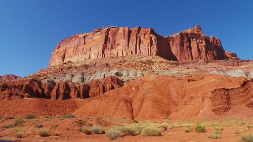 Scenic view of rocky mountains