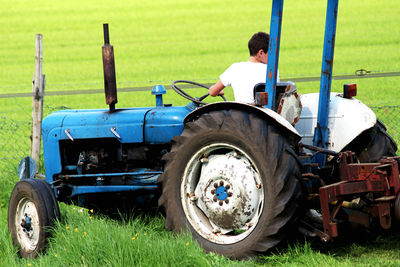 Tractor on field