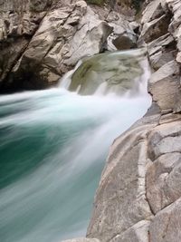 Scenic view of waterfall