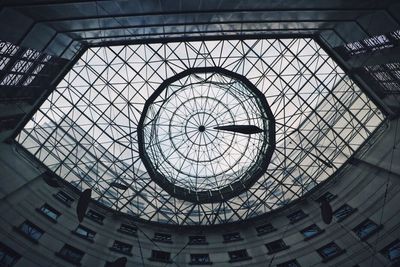 Low angle view of skylight