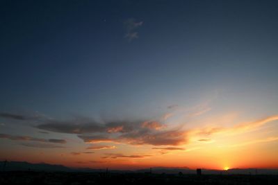 Scenic view of sunset sky