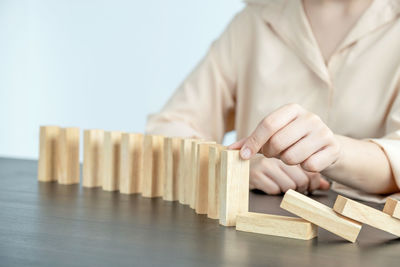 Boy playing with toy on table