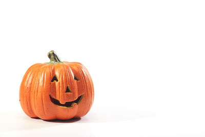 Close-up of pumpkin against white background