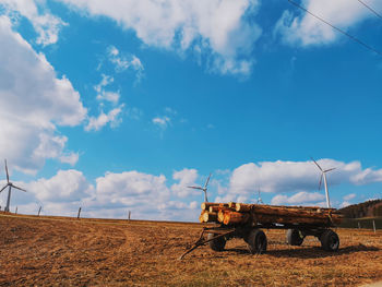 View of agricultural field against sky