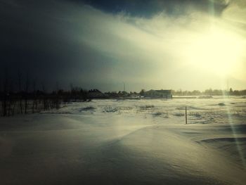 Sun shining through clouds