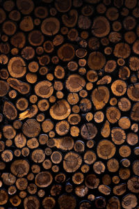 Full frame shot of logs