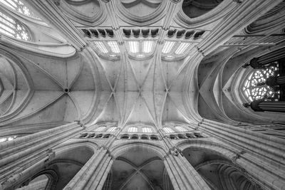 Low angle view of ornate ceiling in building