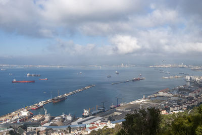 Overlooking the port of gibraltar