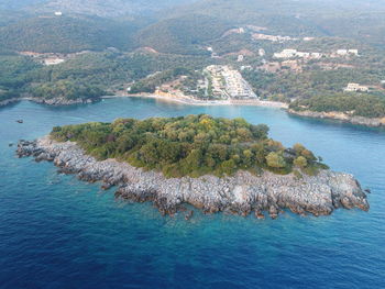 Aerial view of city at waterfront