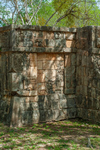 View of old ruins of building