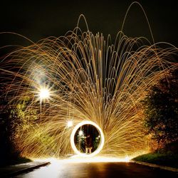 Light trails at night