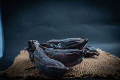 Close-up of crab on table