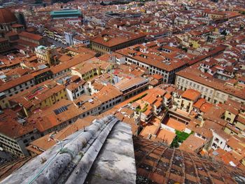 High angle shot of townscape