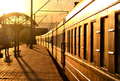 Train at railroad station platform