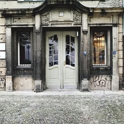 Entrance of building