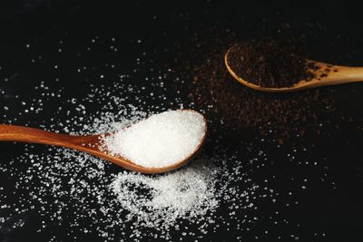 Close-up of ice cream on table