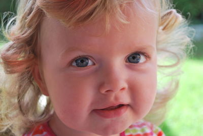 Close-up portrait of cute girl