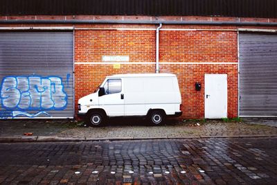 Car parked on street in city