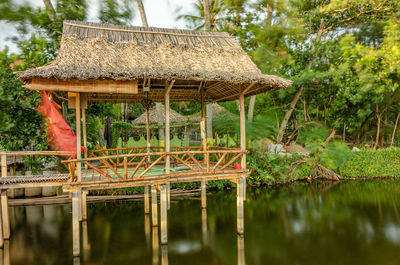 Stilt on the water at hoi an, vietnam