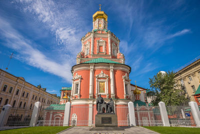 Low angle view of historical building against sky