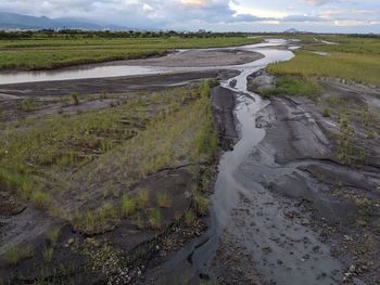 Scenic view of river against sky