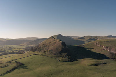 Scenic view of landscape against clear sky