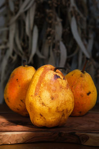 Close-up of fruits on table