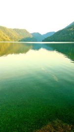 Scenic view of lake and mountains