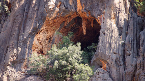 Rock formations in cave