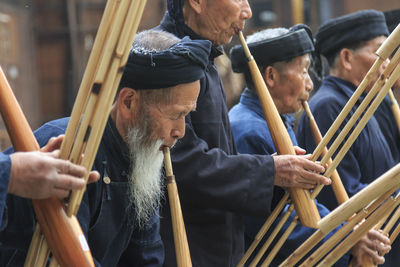 Group of people playing music concert