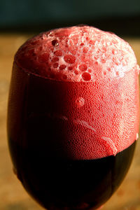 Close-up of water on table