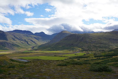 Scenic view of landscape against sky