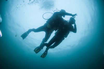 Full length of person swimming in sea