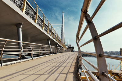 Bridge over river against sky