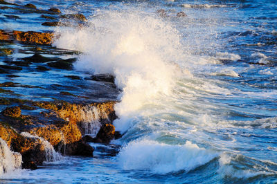 Scenic view of waterfall