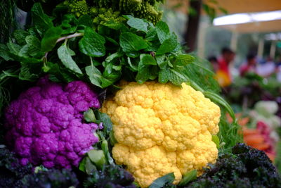 Close-up of vegetables for sale in market