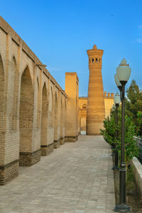 Low angle view of bridge against clear sky