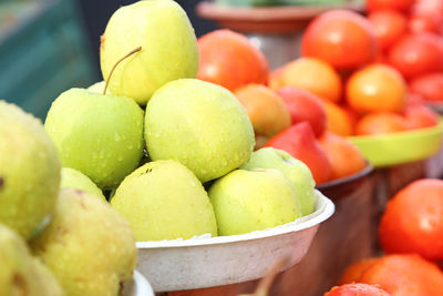 Apples selling on local farm market, eco fruits, juicy products. shopping organic products. 