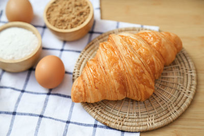 Close-up of food on table