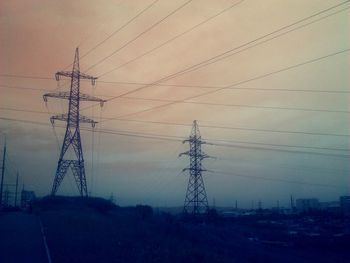 Electricity pylon against sky
