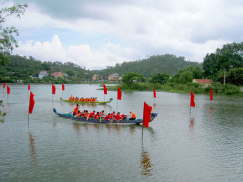 Scenic view of river against sky