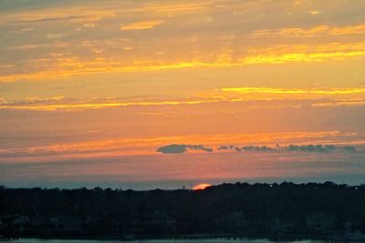 Scenic view of landscape at sunset