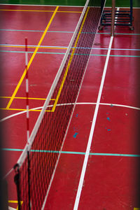 Close-up of basketball court