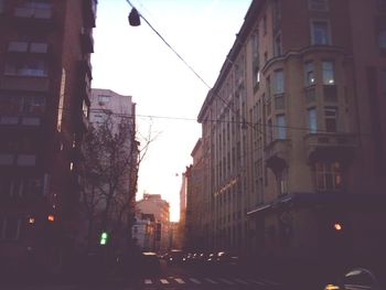 Low angle view of buildings in city