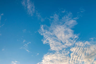 Low angle view of clouds in sky