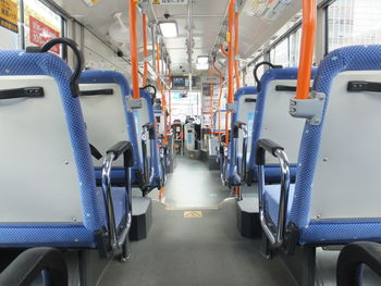 Interior of empty bus