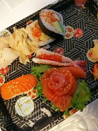 Close-up of food on table