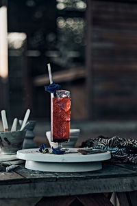 Close-up of drink on table