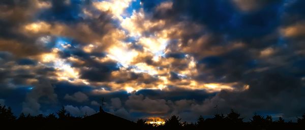 Low angle view of storm clouds in sky